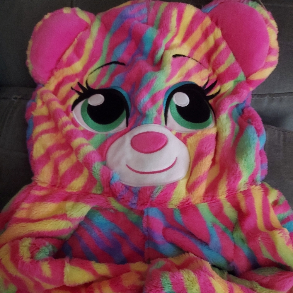 Build a Bear unstuffed rainbow tiger backrest